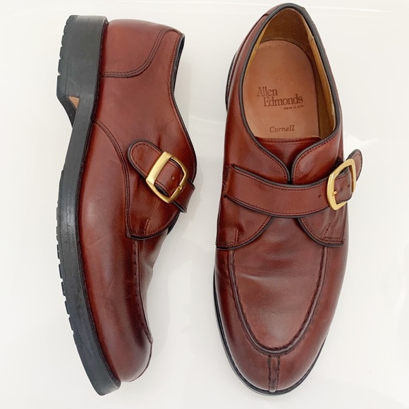 Allen Edmonds Other - Allen Edmonds Cornell Monkstrap Leather Shoes Chili Brown Size 10